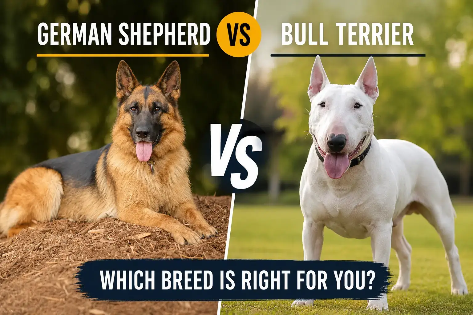 German Shepherd vs Bull Terrier: Benefits of Owning Each Dog Breed