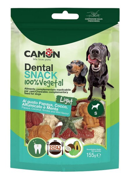 CAMON DENTAL SNACK LIGHT PAPAYA, COCONUT& MINT S